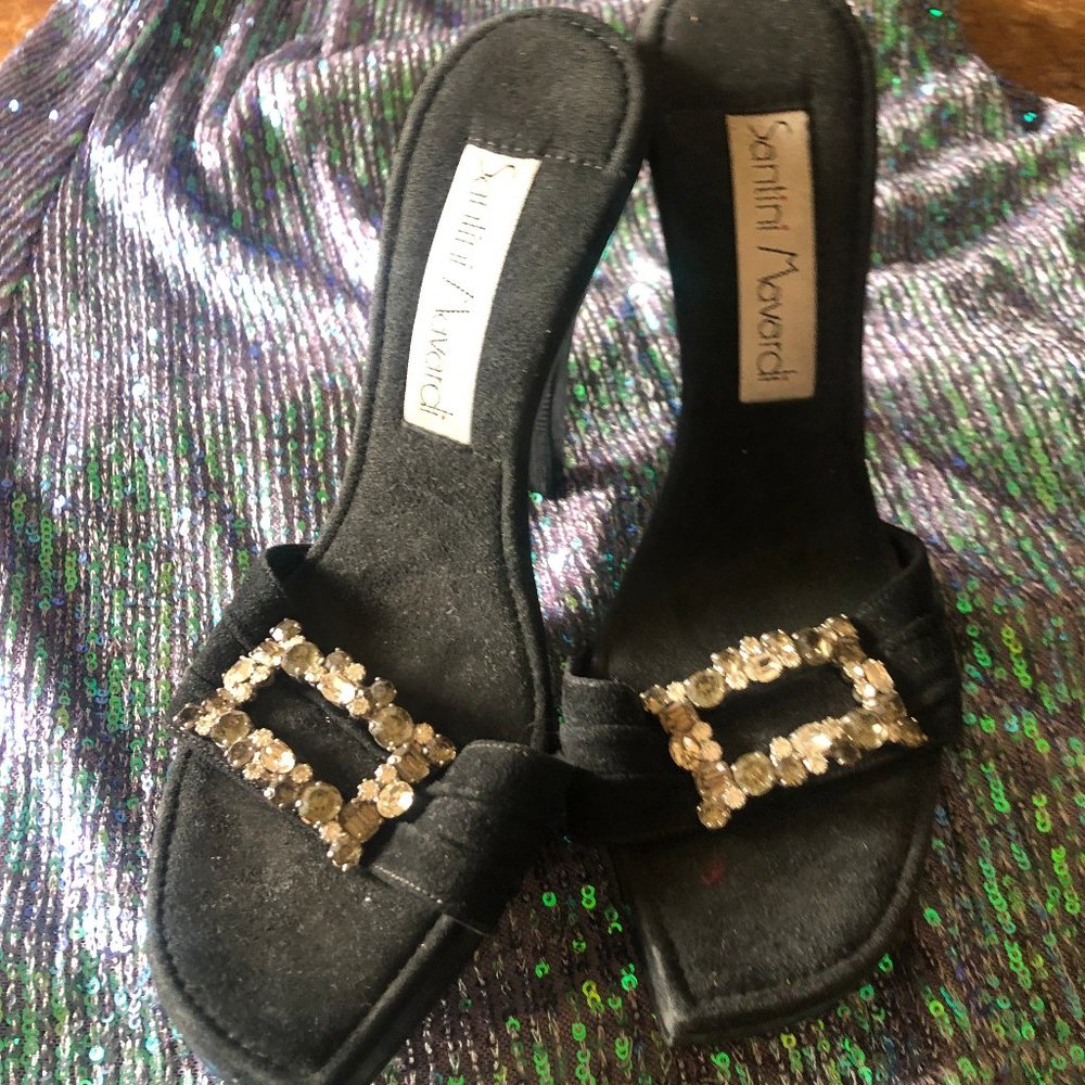 Santini Mavardi Black with Rhinestones shoes 7